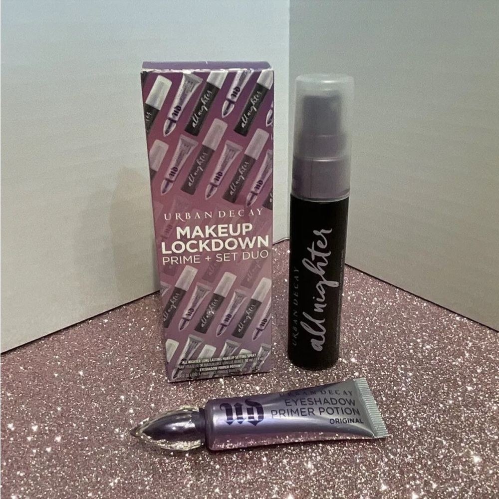Urban Decay MAKEUP LOCKDOWN All Nighter + Primer Potion Set Duo -NEW